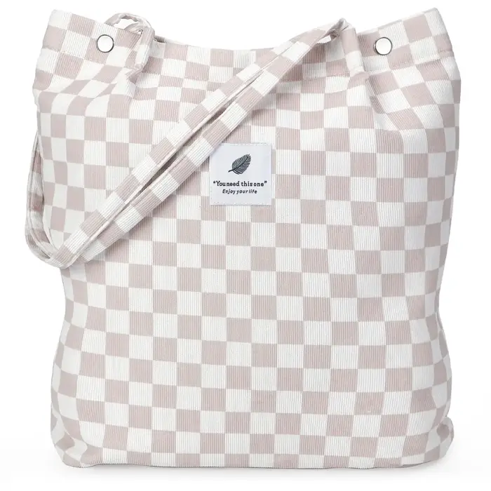 Sac fourre-tout en velours côtelé