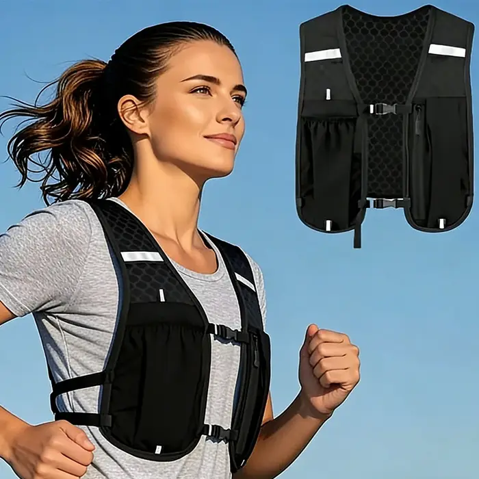 Gilet de course, sac à dos d'hydratation léger