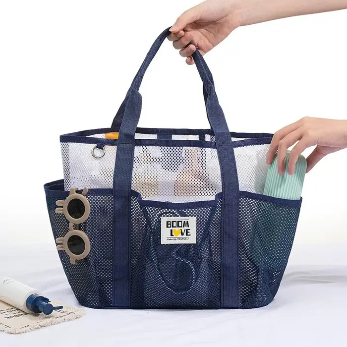 Sac fourre-tout de plage en maille respirante