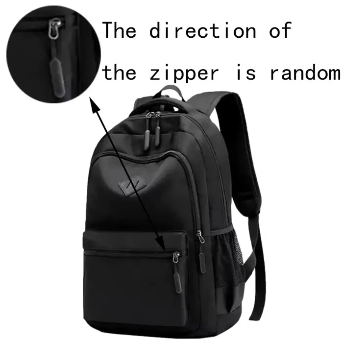 Nouveau sac à dos noir à la mode sac d'école décontracté pour les déplacements quotidiens voyages en plein air cadeaux de Festival