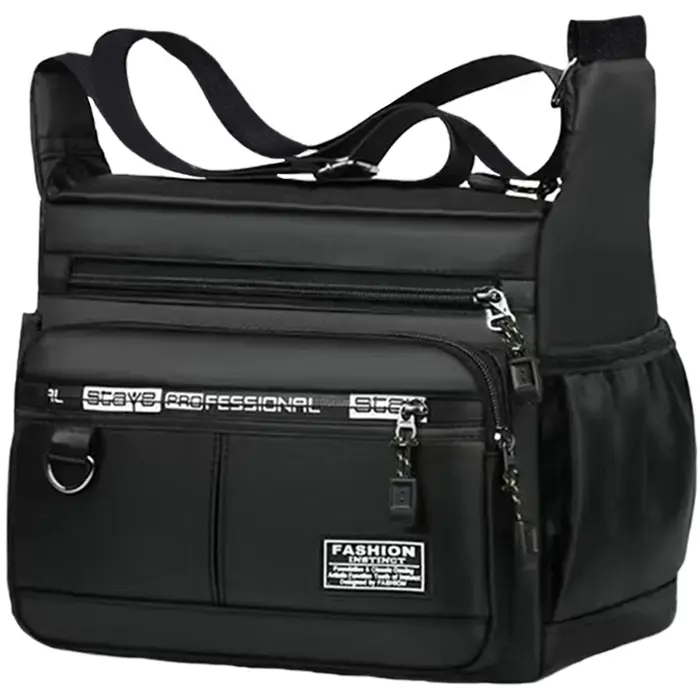Sac à bandoulière d'affaires pour hommes avec poches multicouches