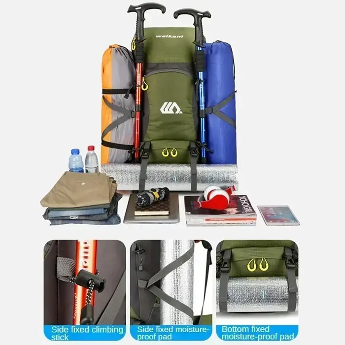 50L randonnée escalade pêche sac à dos haute capacité multifonctionnel