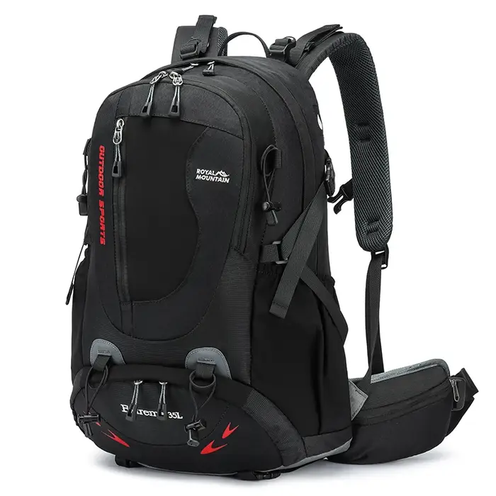 Sac à dos de randonnée ROYAL MOUNTAIN 35L avec compartiment pour chaussures, tissu résistant à l'eau