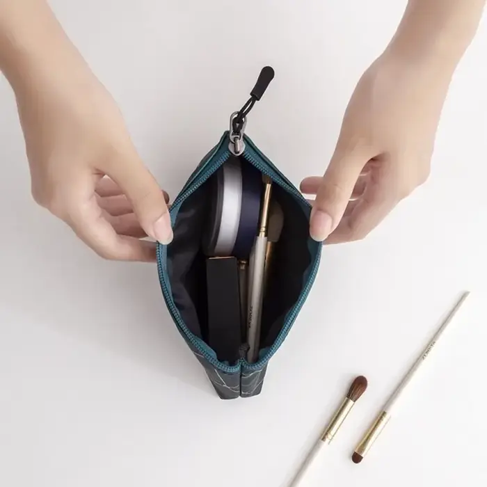 Sac cosmétique étanche en cuir PU