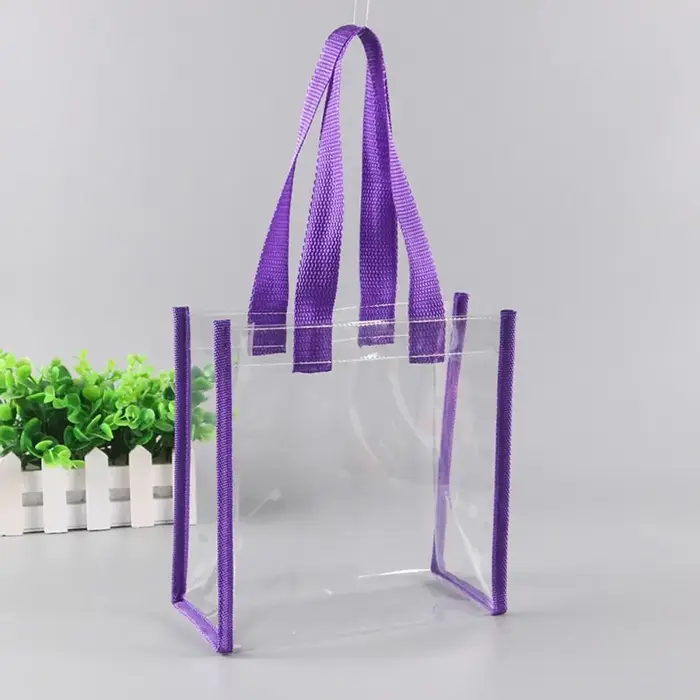 Sac fourre-tout transparent en PVC de grande capacité