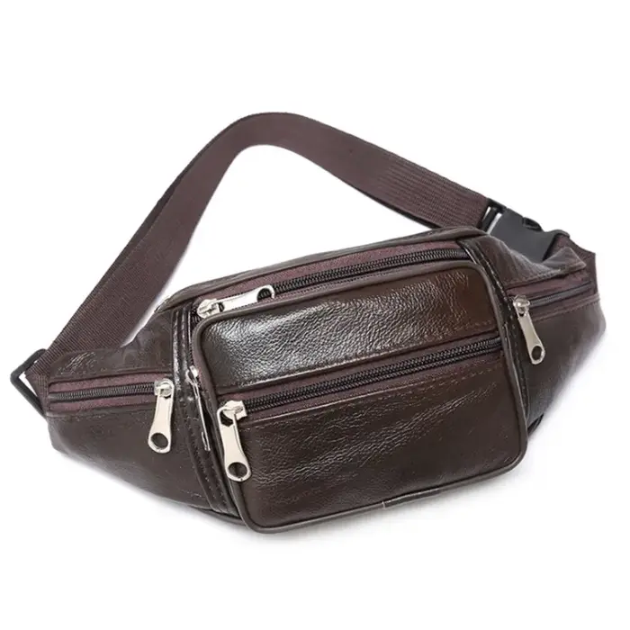 Sac de taille en cuir PU pour hommes