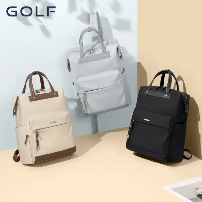 Sac à dos GOLF pour femmes, élégant, pour ordinateur portable de 15.6 pouces, grande capacité, pour 