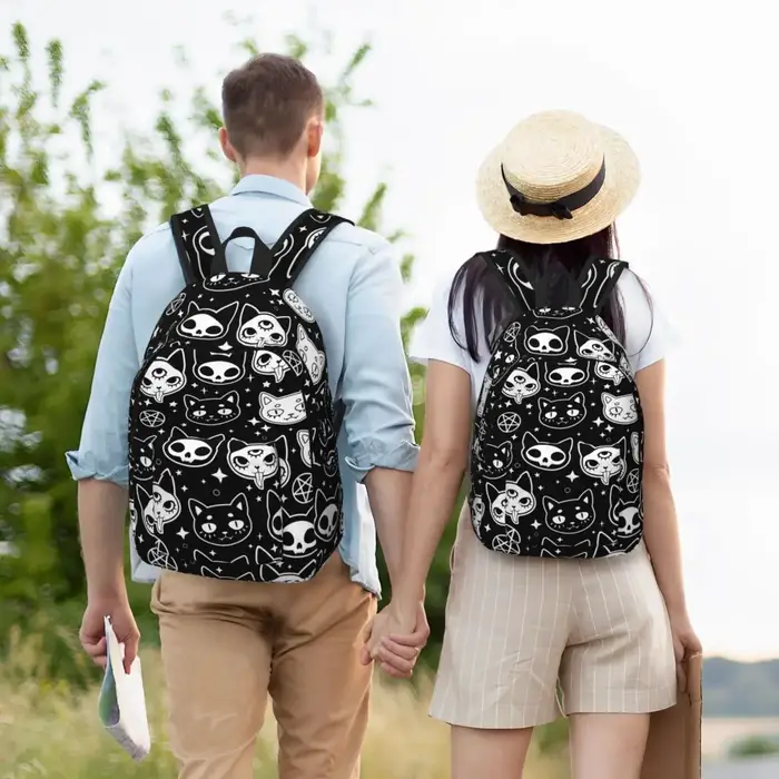 Sac à dos chat magique sorcellerie pour garçon et fille, sac à dos d'école pour enfants, sac de jour préscolaire primaire, cadeau