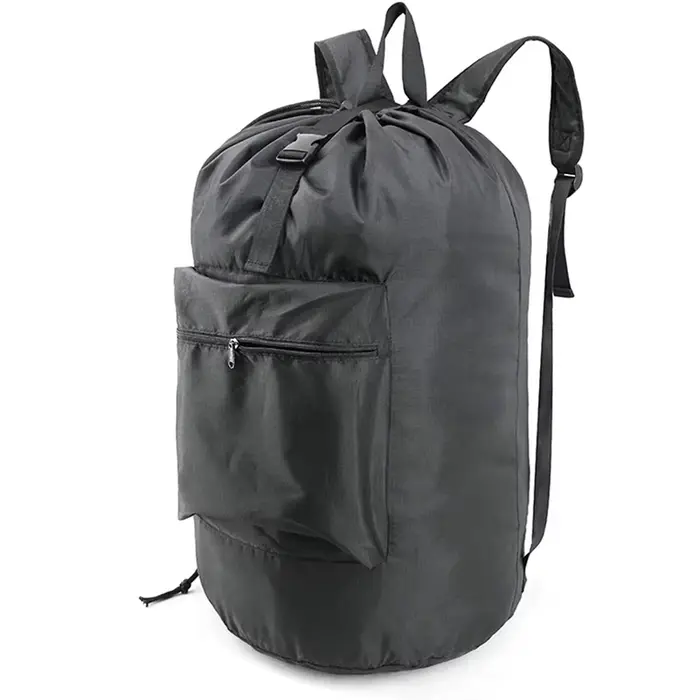 Sac à dos sac à linge avec poche panier à linge sac avec fermeture à cordon pour collège, voyage, sa