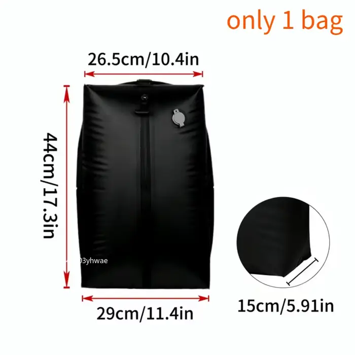 Sac sous vide de voyage 17L, sac de rangement réutilisable, sac de Compression extérieur pliable ave