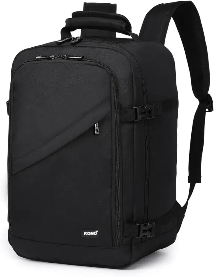 Sac de cabine KONO 40x20x25cm GRS, sac à dos de 20L pour bagage à main Ryanair sous le siège, en pol