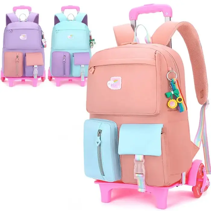 Filles école chariot sac roulant sac à dos sac