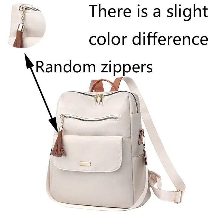 Sac à dos chic et élégant multicolore avec détail pompon