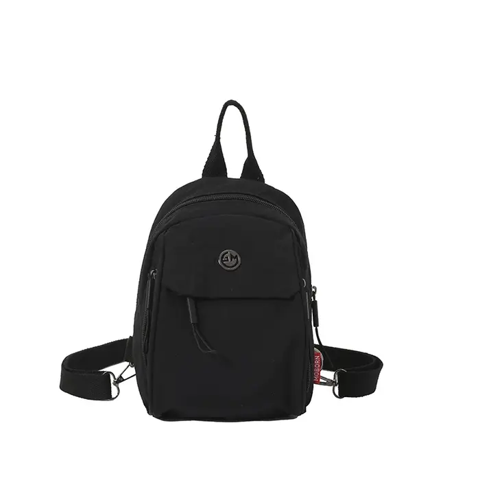 Mini sac à dos en nylon multicolore, petit sac à la mode et polyvalent pour femme, sac à dos multifo