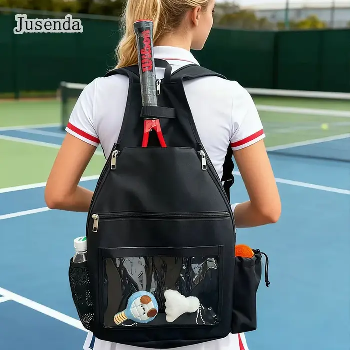 Sac à dos de tennis, capacité pour 2 raquettes, grand sac de raquettes de tennis, imperméable, pour