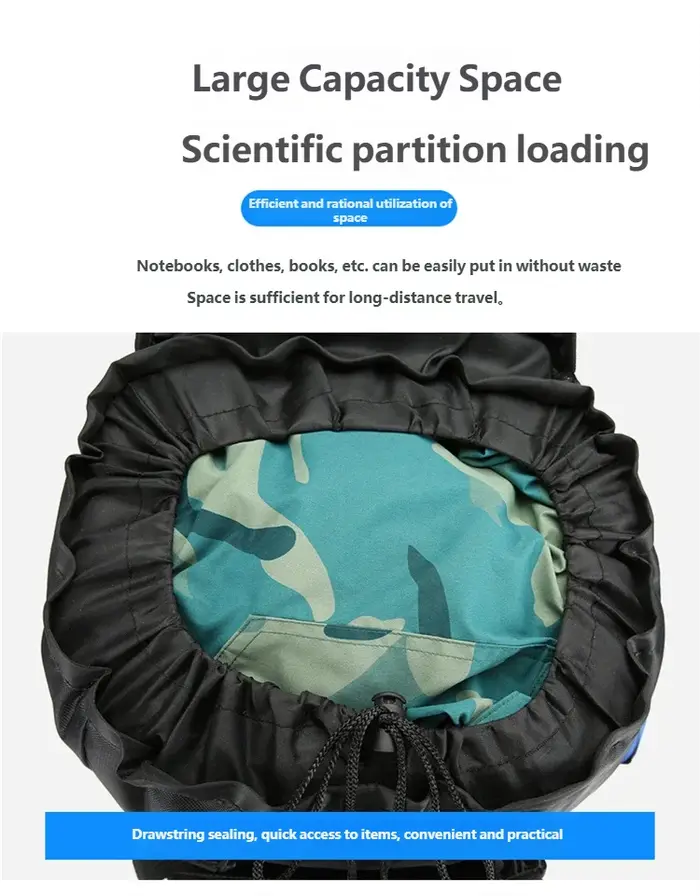 Sac à dos de randonnée imperméable Molle 90L pour l'extérieur