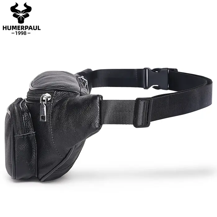 Sac banane HUMERPAUL pour homme en cuir de vachette