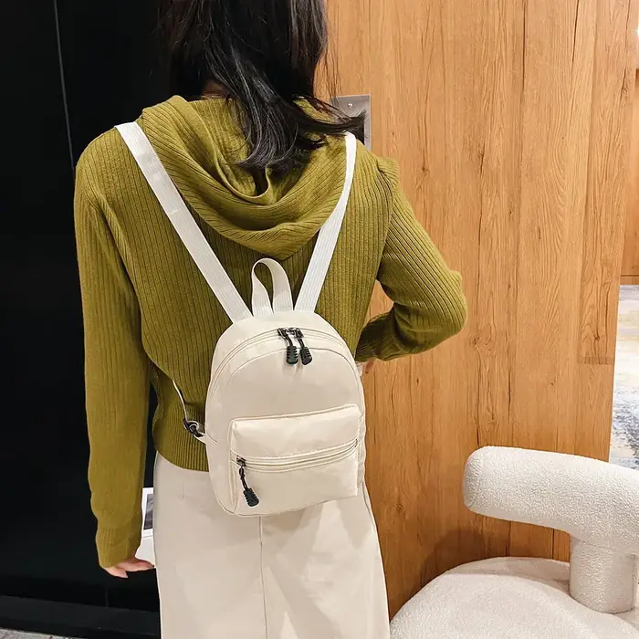 Sac à dos en Nylon Preppy Mini sacs d'école pour filles mignon petit voyage femmes sac à dos imperméable solide sac à dos décontracté sac à dos nouveau