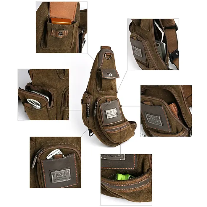 Ruil-Sac en toile résistant à l'usure pour hommes, sacs à bandoulière pour mari, sac à bandoulière d