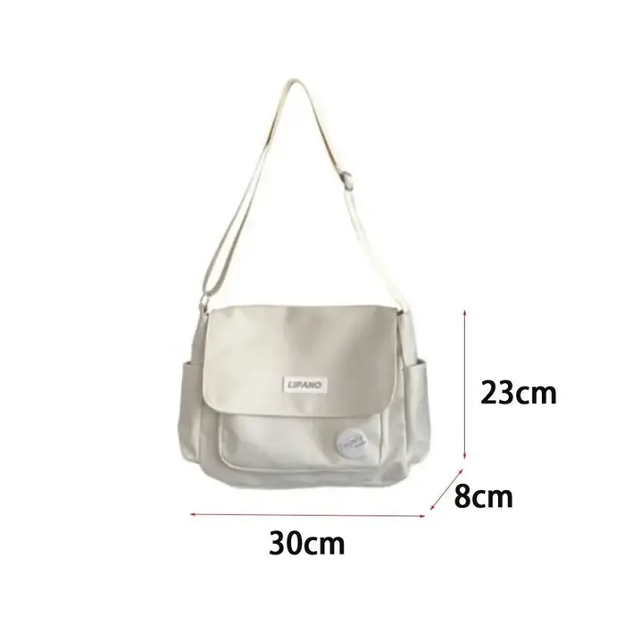 Sac à Main en Nylon Solide de Grande Capacité pour Étudiant