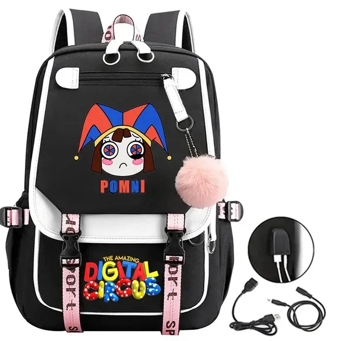 Anime l'incroyable cirque numérique Jax sacs à dos drôle dessin animé étudiant sac d'école adolescen