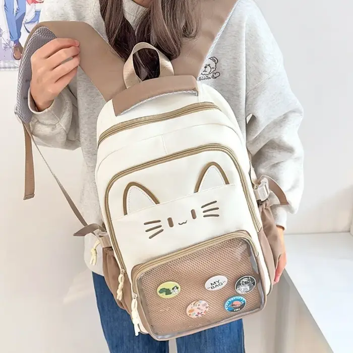 Kawaii Transparent Ita sac à dos grande capacité double bandoulière