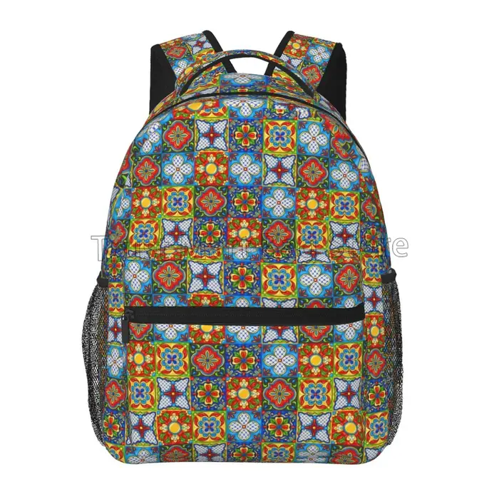 Sac à Dos de Voyage à Motif Floral Mandala Ethnique pour Femme et Fille