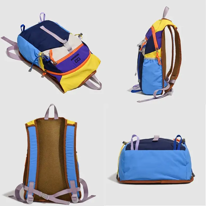 Nouveau sac à dos de voyage tendance aux couleurs contrastées