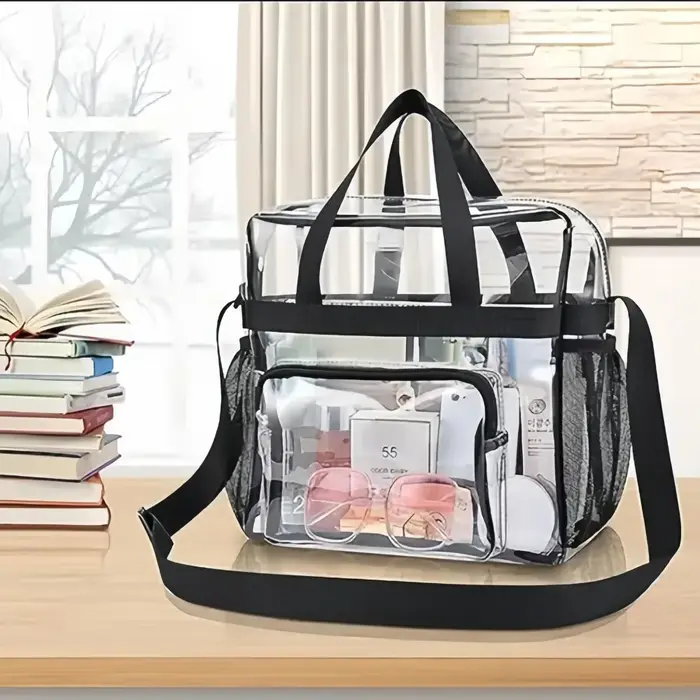 Sac fourre-tout transparent robuste en PVC