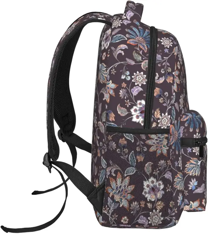Sac à dos léger à fleurs ethniques pour ordinateur portable pour hommes et femmes