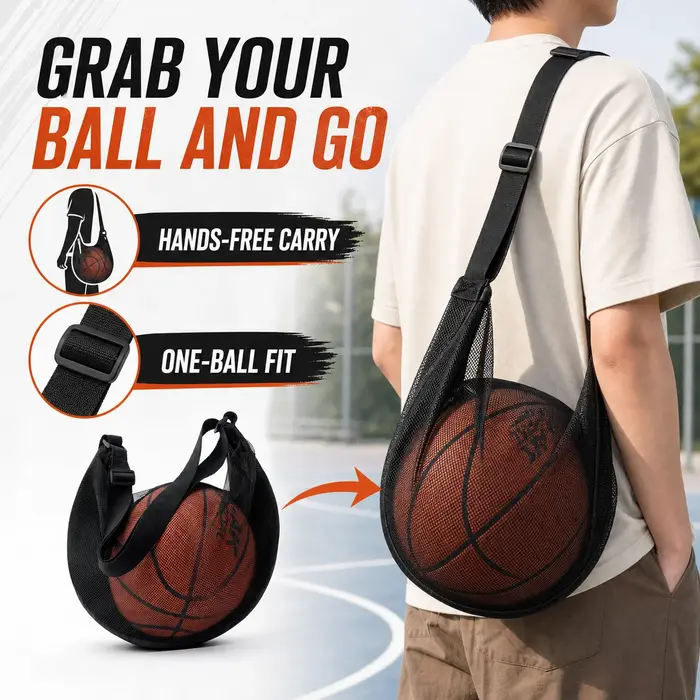 Sac de transport individuel pour ballon avec poche zippée