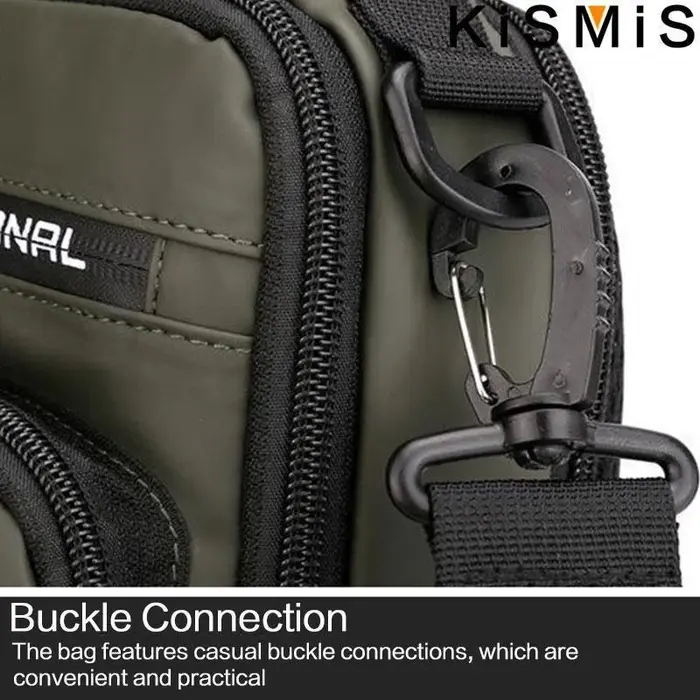 KISMIS hommes multifonction sac de messager épaule tissu poitrine sacs bandoulière décontracté homme USB charge sac à main