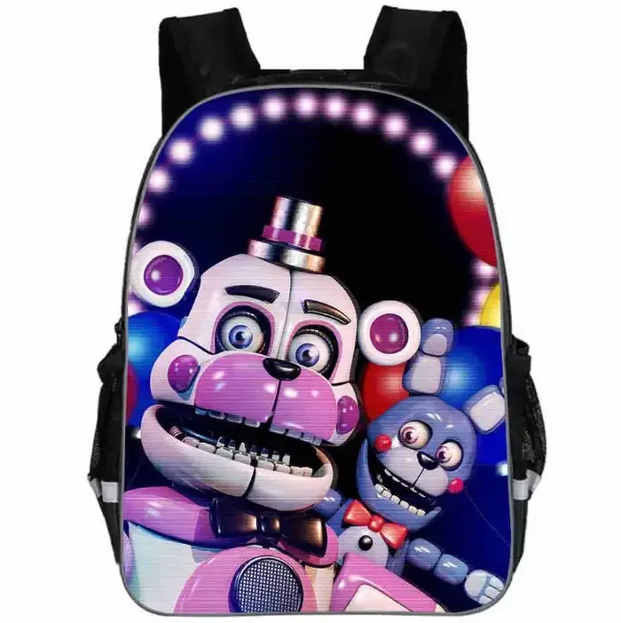FNAF impression sac à dos Anima Anime Freddy femmes hommes Causul garçons filles sacs d'école Hip Hop mâle ordinateur portable mochila Kpop sac à dos