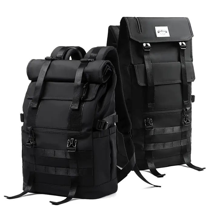 MOYYI 3 en 1 sac à dos pour ordinateur portable extensible hommes femmes grand rouleau haut voyage s
