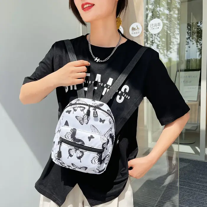 Sac à dos en nylon à motif Animal mignon pour femmes