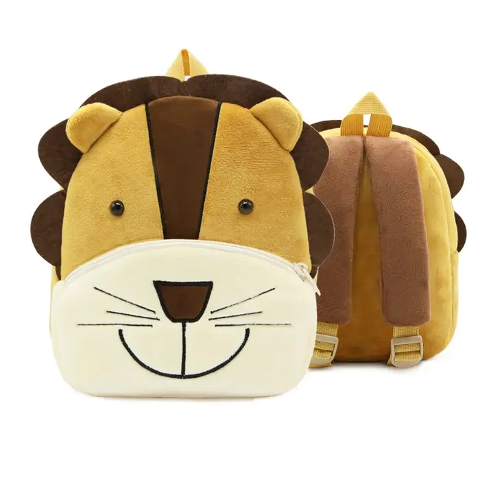 Garçons filles école sac à dos mignon Animal Lion enfants en peluche sac à dos maternelle enfants sa