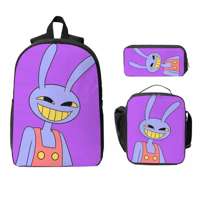 Jax-le incroyable sac à dos de cirque numérique étudiant garçons filles BookBag sac d'école sacs à b