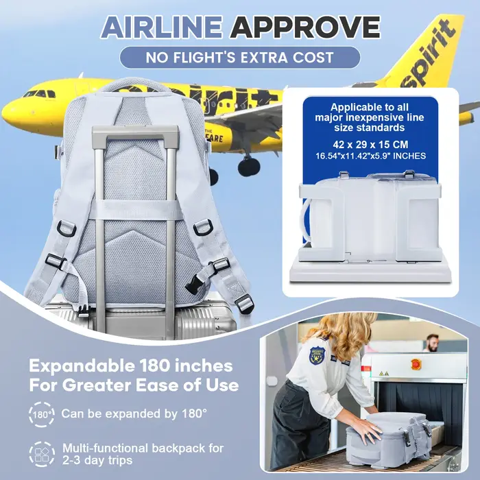 Sac à dos à compression sous vide avec pompe, sac de cabine Wizzair Easyjet, sac à dos de voyage pou