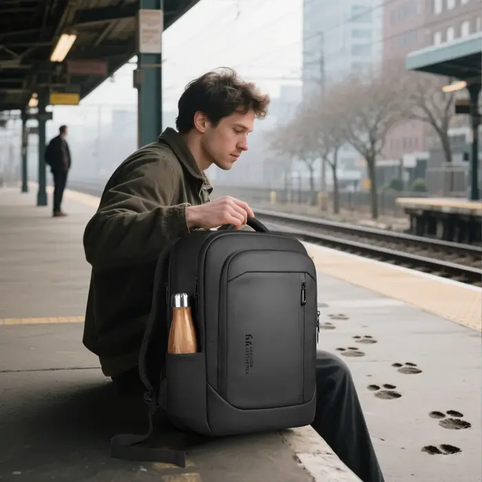 HK nouveau Design sac à dos de voyage hommes grand sac à dos d'affaires pour le travail trajet Oxfor