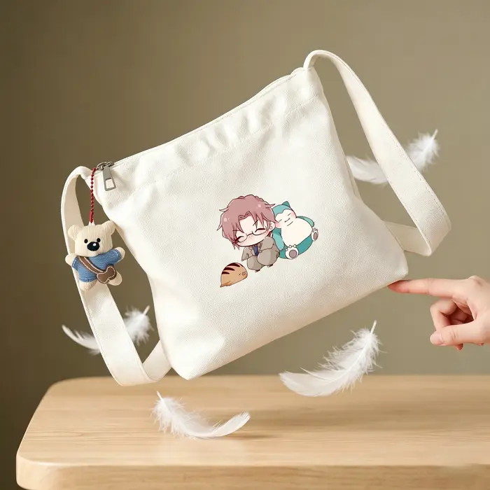 Sac fourre-tout en toile Kawaii Anime Detective Conan avec figurines imprimées Tooru Amuro