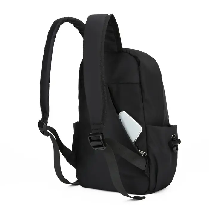 Mini sac à dos pour hommes, petit sac d'école à bandoulière noir pour hommes, toile de styliste, étanche, sport, voyage, 2024