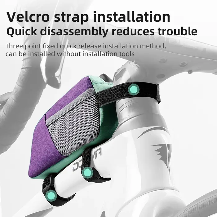 ESLNF Sacoche de vélo imperméable rétro patchwork pour tube supérieur