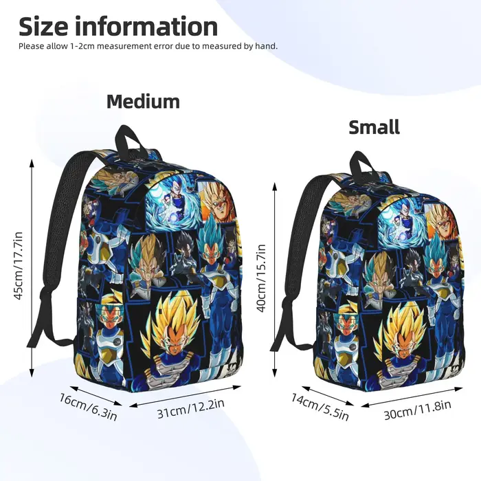 Sac à dos DBZ Vegeta Blue Goku pour hommes et femmes