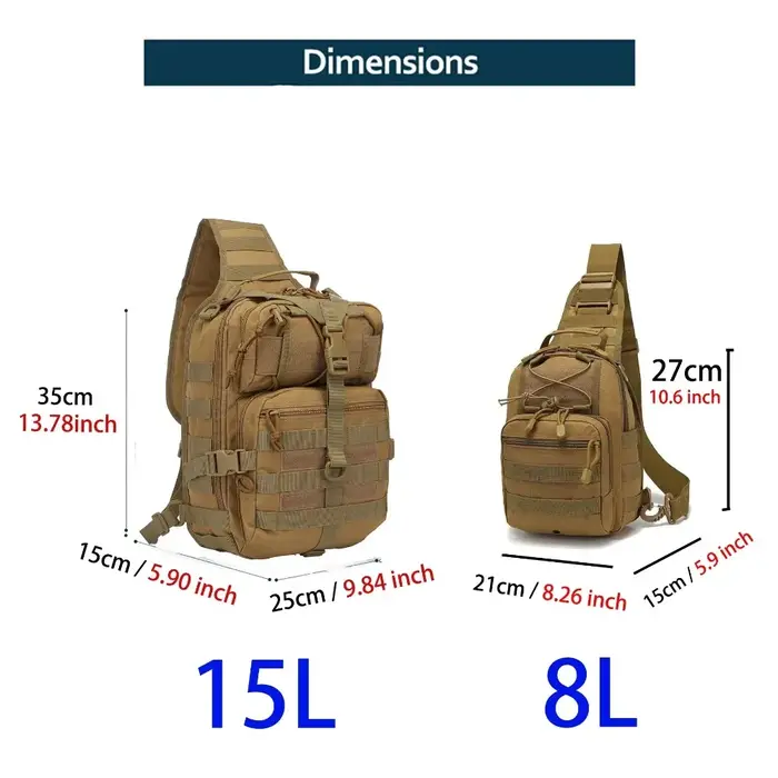 Sac tactique d'extérieur 8L/15L