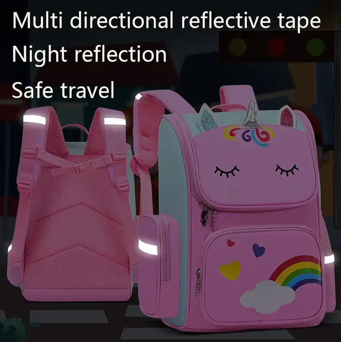 Sac à dos enfant pour fille licorne enfants Bookbag yeux arc-en-ciel sac d'école adolescente sac à dos pour voyager Mochilas imperméable