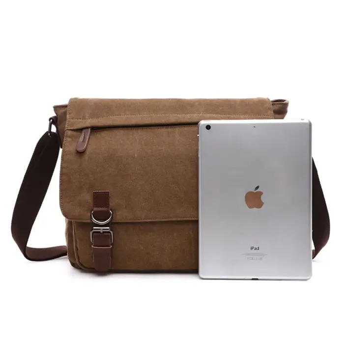 Hommes toile sac de messager Vintage marque affaires décontracté voyage sac à bandoulière ordinateur portable sacs