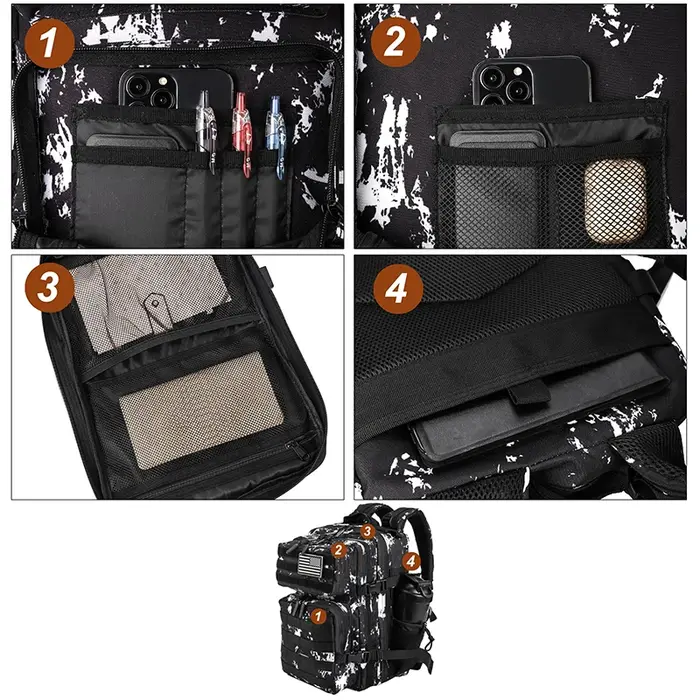 LHI 25L sac à dos tactique sac de GYM pour femmes école Fitness Sports Camping en plein air randonné