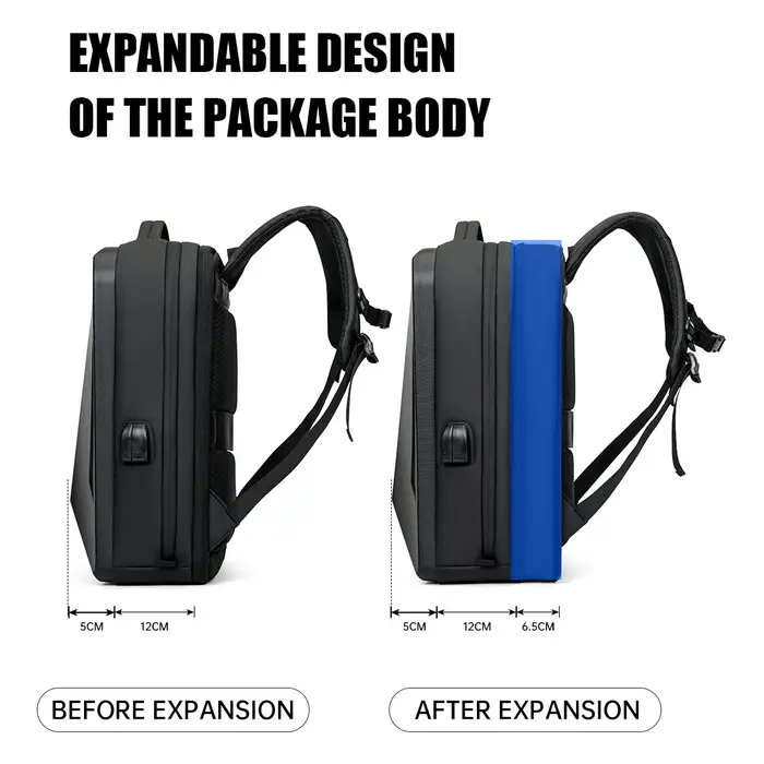 Sac à dos d'ordinateur extensible pour hommes