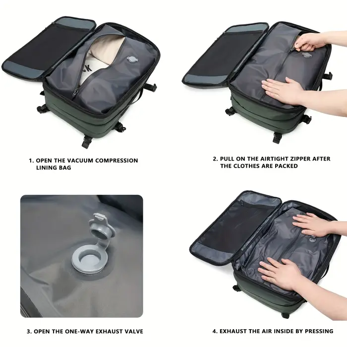 Sac à dos de compression sous vide à la mode de grande capacité, sac à dos d'ordinateur, sac à dos d