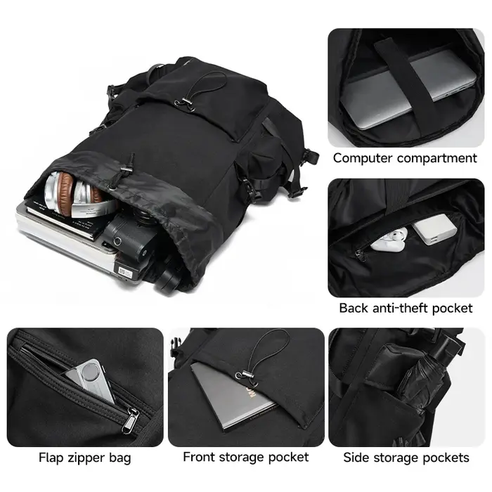 MOYYI sac à dos de voyage en plein air Oxford étanche écoliers mode tendance sac pour hommes Mochila Tactica 26L sport pêche